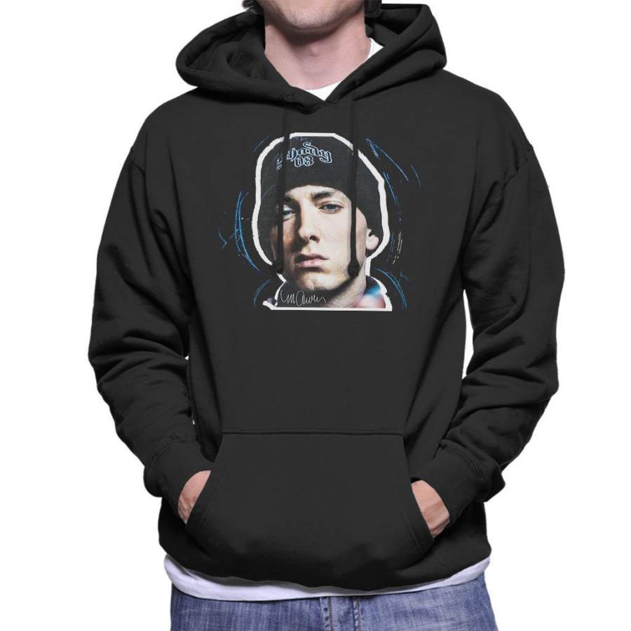 Sidney Maurer Original Portrait Of Eminem Shady Hat Men’s Hooded Sweatshirt
