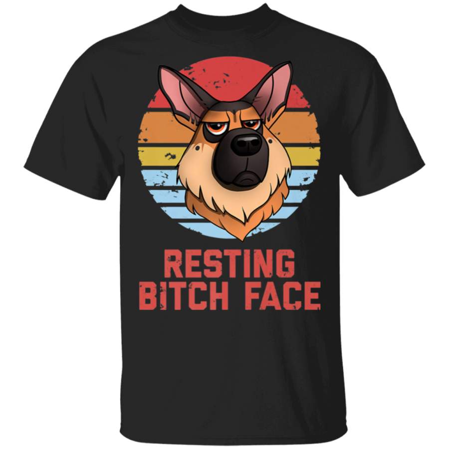 German Shepherd resting bitch face vintage design Premium T Shirt G500 Gildan 5.3 oz. T-Shirt