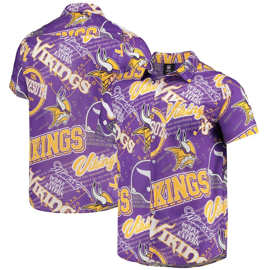 Minnesota Vikings Purple Thematic Hawaii Shirt Ha28876