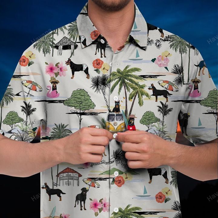 Beauceron Hawaiian Shirt Hawaii Beach Retro