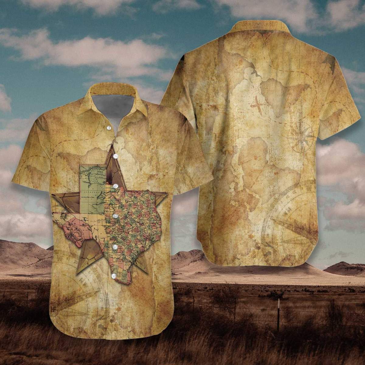 Texas Map The Lone Star Nation Unisex Hawaii Shirt Ha109288