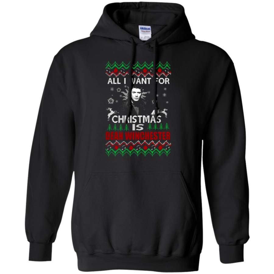 AGR All I Want For Christmas Is Dean Winchester Supernatural Hoodie