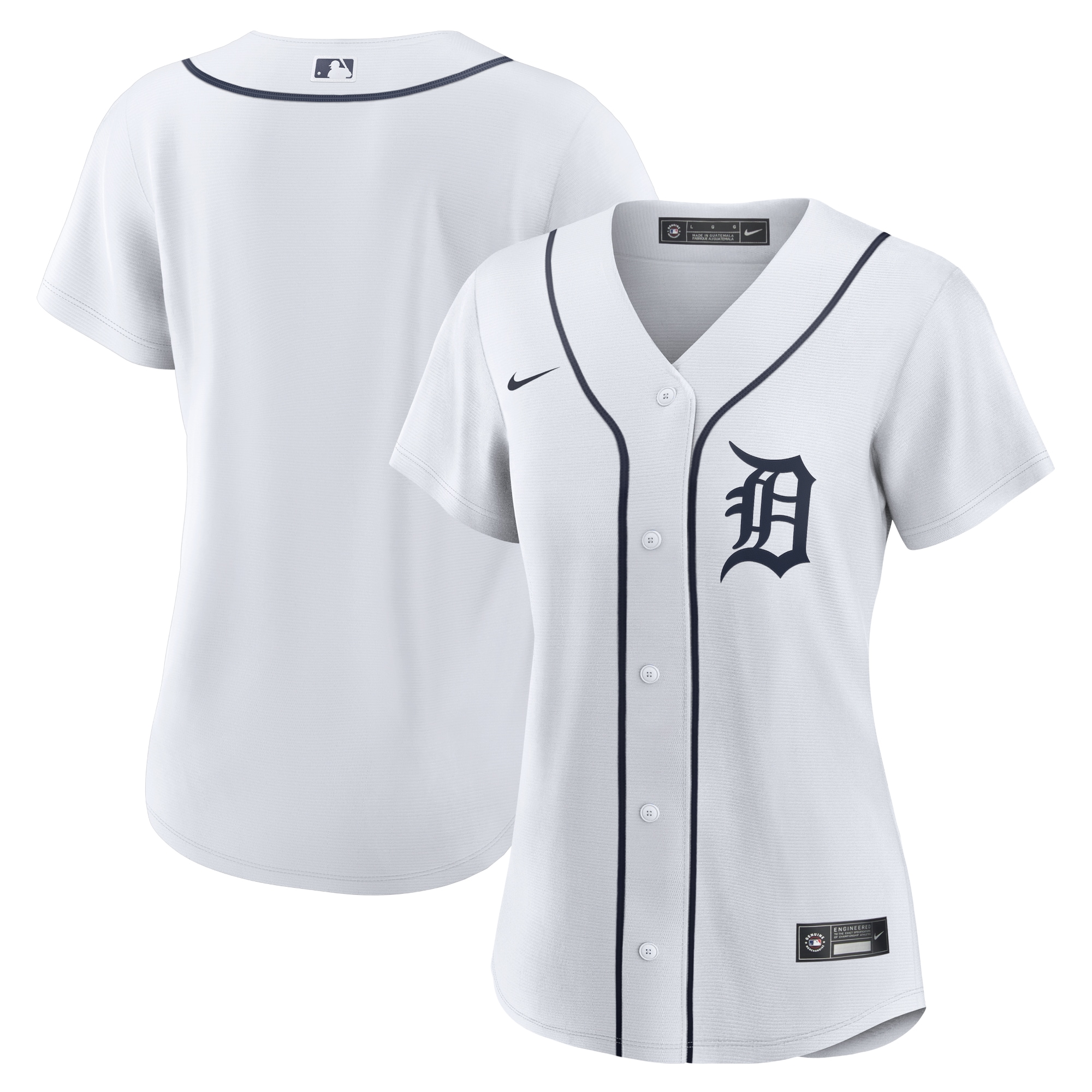 Detroit Tigers Women's Home Replica Team Jersey – White