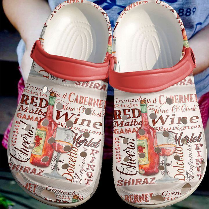 Wine Clock Rubber clog Shoes Comfy Footwear