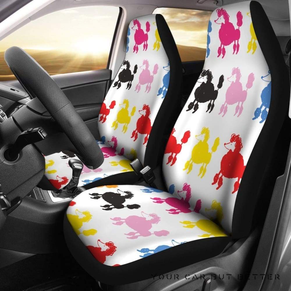 Poodle Dogs Pets Animals Car Seat Covers 155026