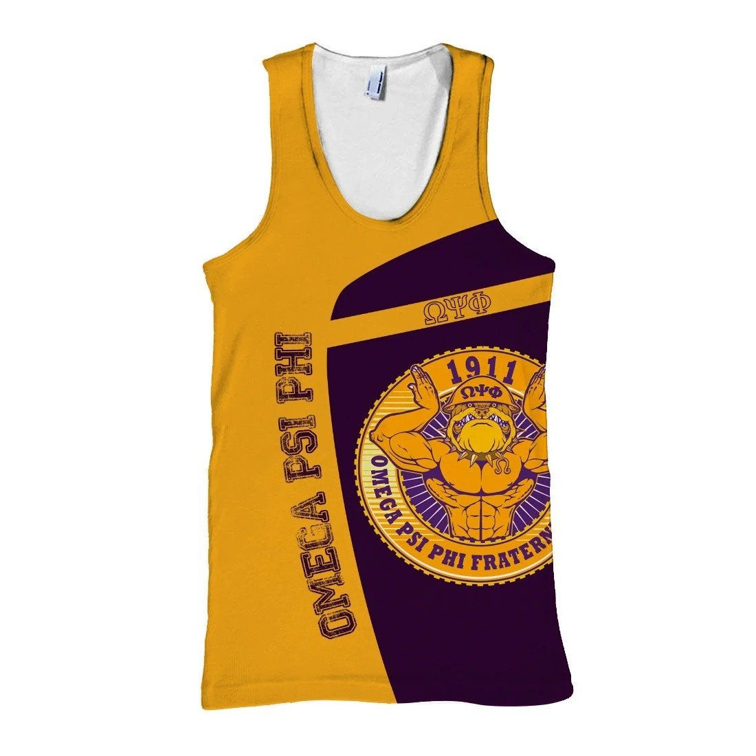 Fraternity Tank Top – Omega Psi Phi Bulldog Sport Style Tank Top