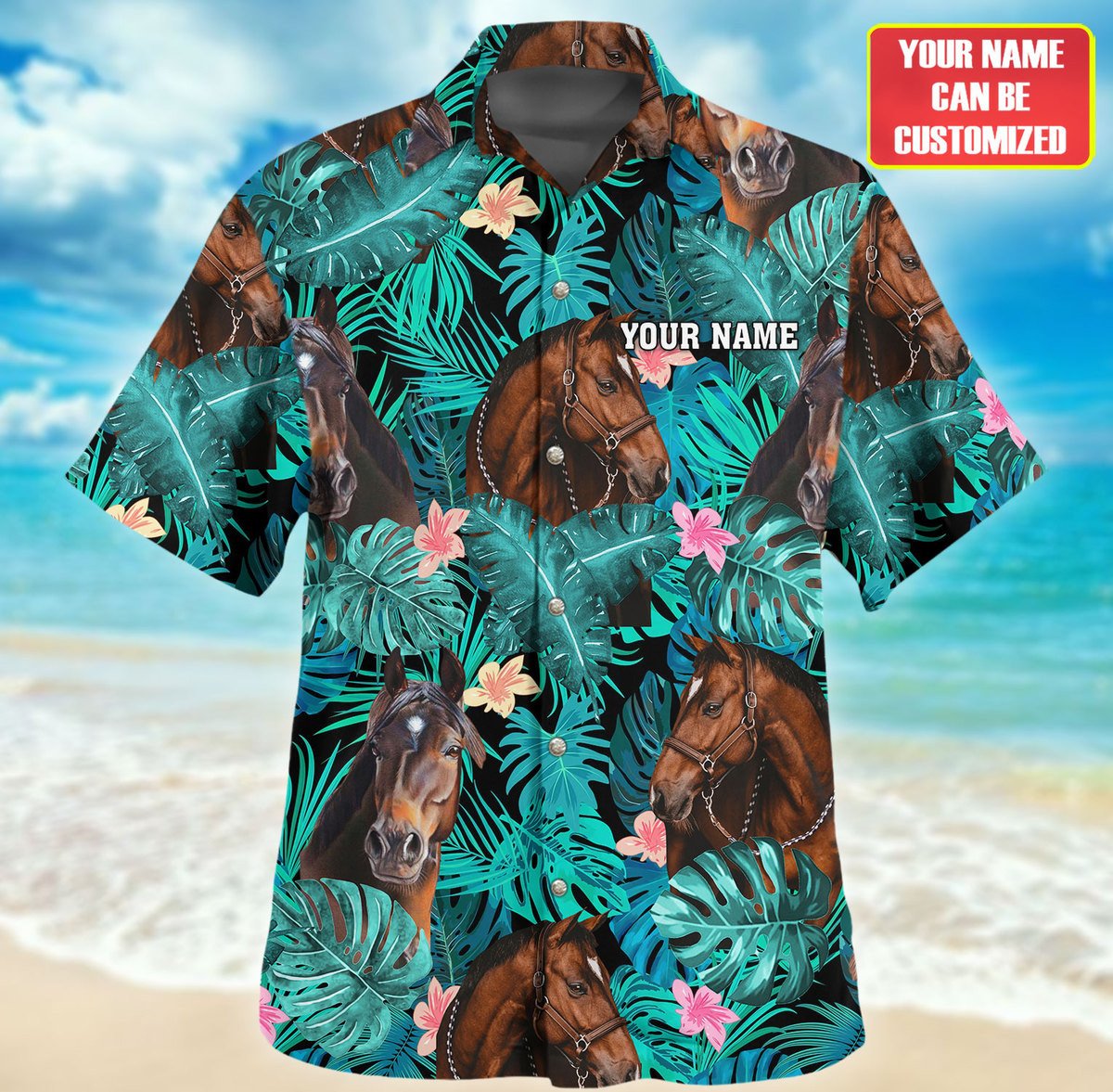 Personalized Horse Pattern Hawaii Shirt Q130402