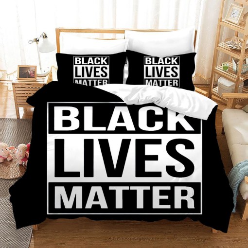 Black Lives Matter 16 Duvet Cover Pillowcase Home Decor 3D Bedding Set 5