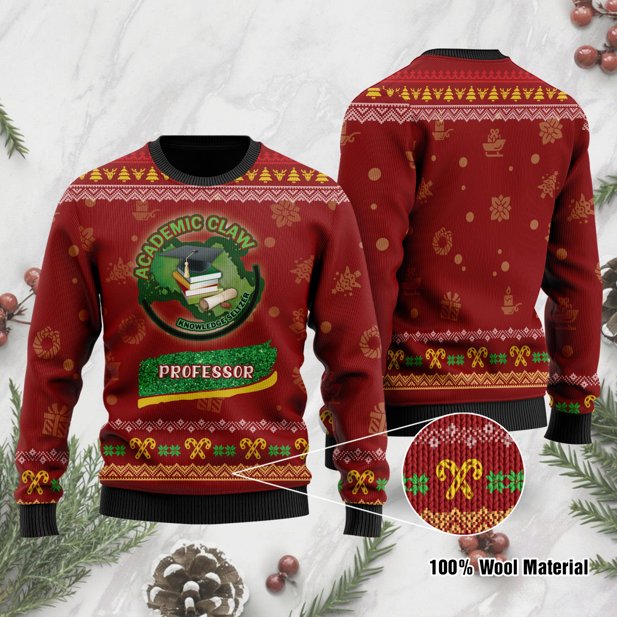 Teacher Academic Ugly Christmas Sweater | Unisex | Adult | Us1208