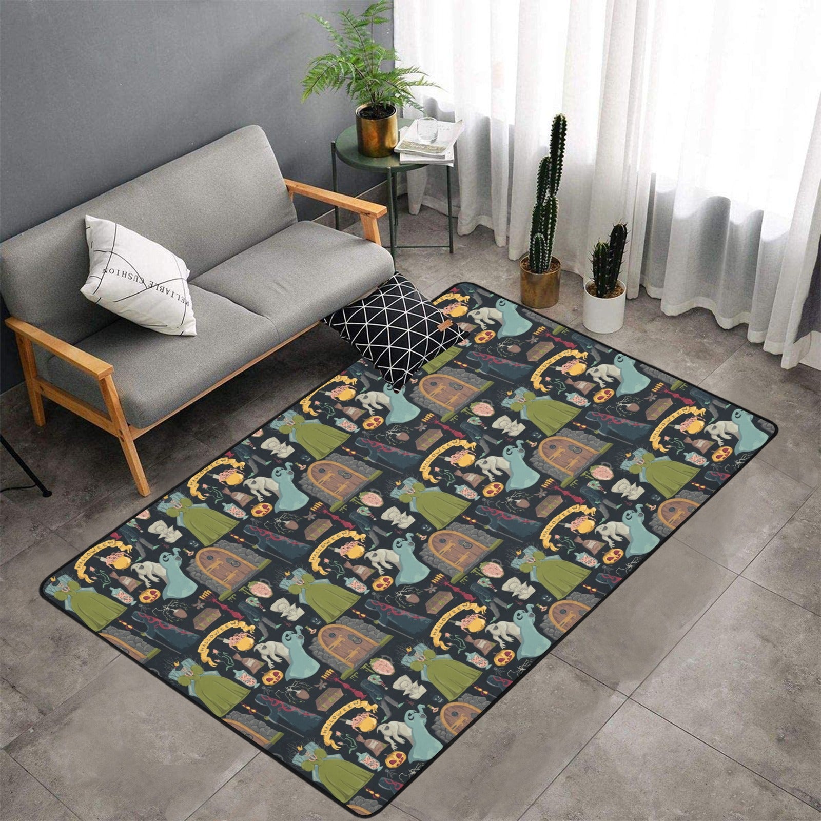 Creepy Halloween Print Design Lks304 Area Rug 7’X5′