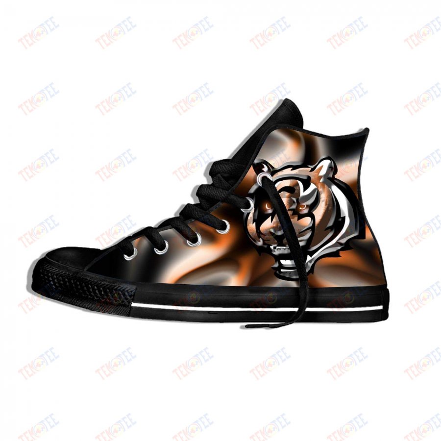 Mens Womens Cincinnati Bengals High Top Canvas Shoes Bengals Sneakers Tennis Shoes 3D Printable Nice And Comfortable TMT700