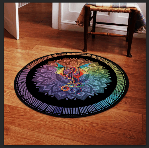 LIMITED EDITION – DRAGON – ROUND RUG 9047TH