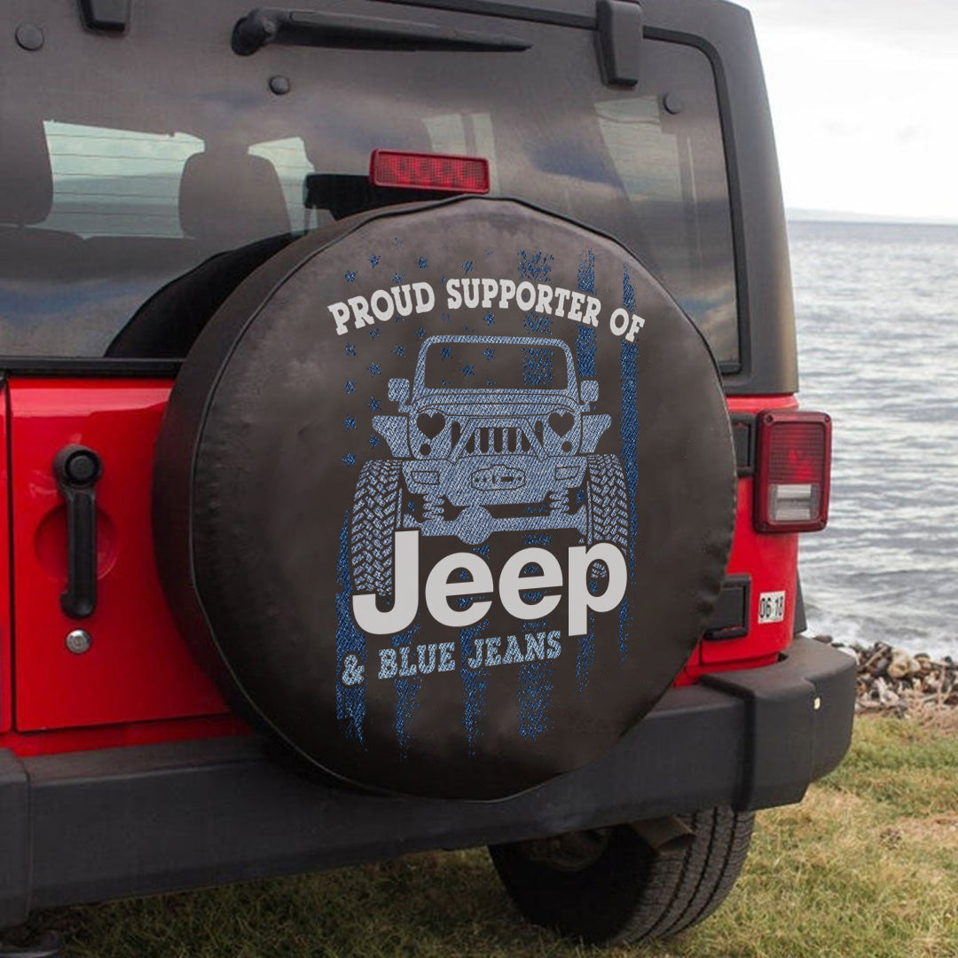 Jeep Proud Supporter Of Jeep Spare Tire Cover Lt11