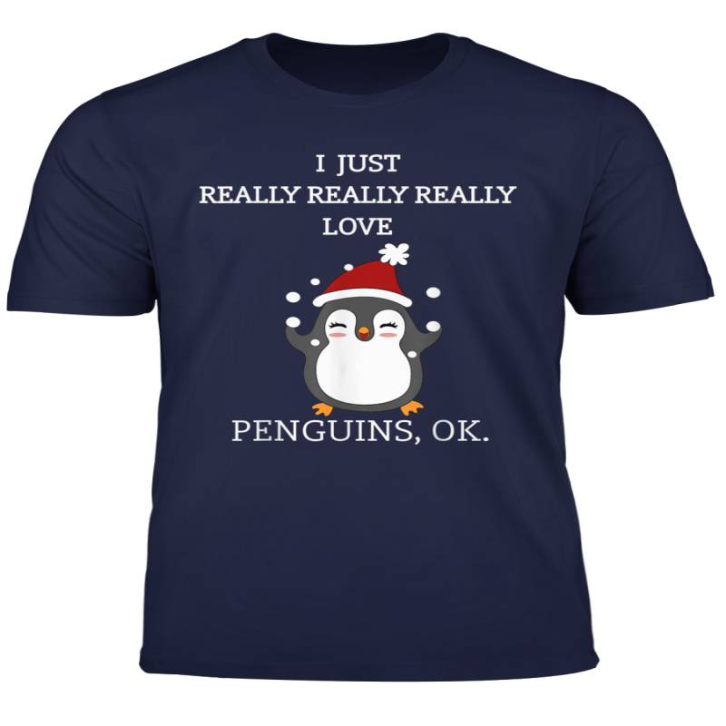 Funny Penguin Gift I Just Really Like Penguins Ok Graphic T Shirt