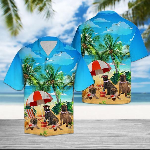 Bullmastiff Beach Summer Hawaii Shirt Unisex Adult Ha105061