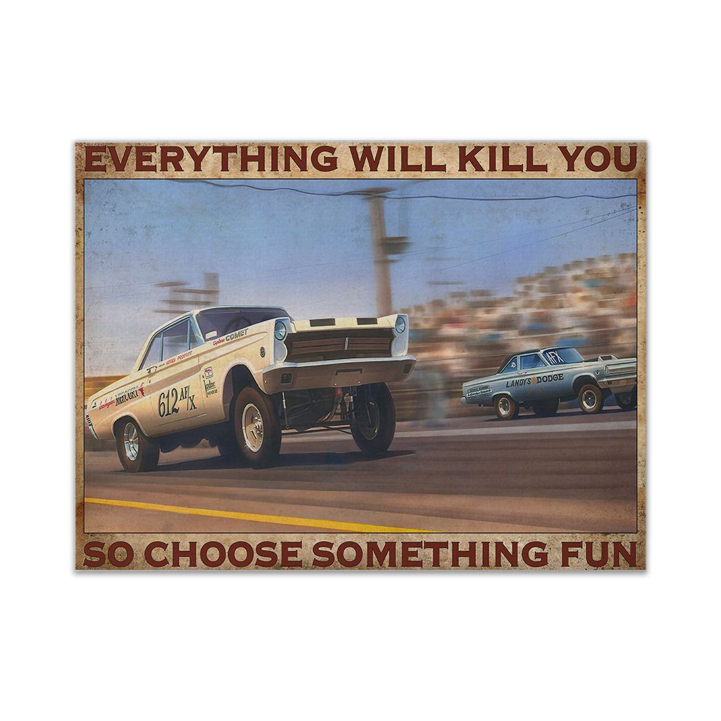 Casespring 3D Choose Something Fun Drag Racing Custom Canvas