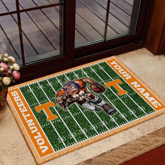 Tennessee Volunteers Vintage Design Classic Custom Name Entrance Doormat Rug