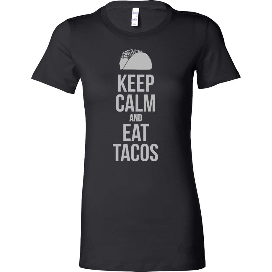 Taco mexican keep calm and eat tacos Woman Short Sleeve Funny T Shirt -TL00597WS