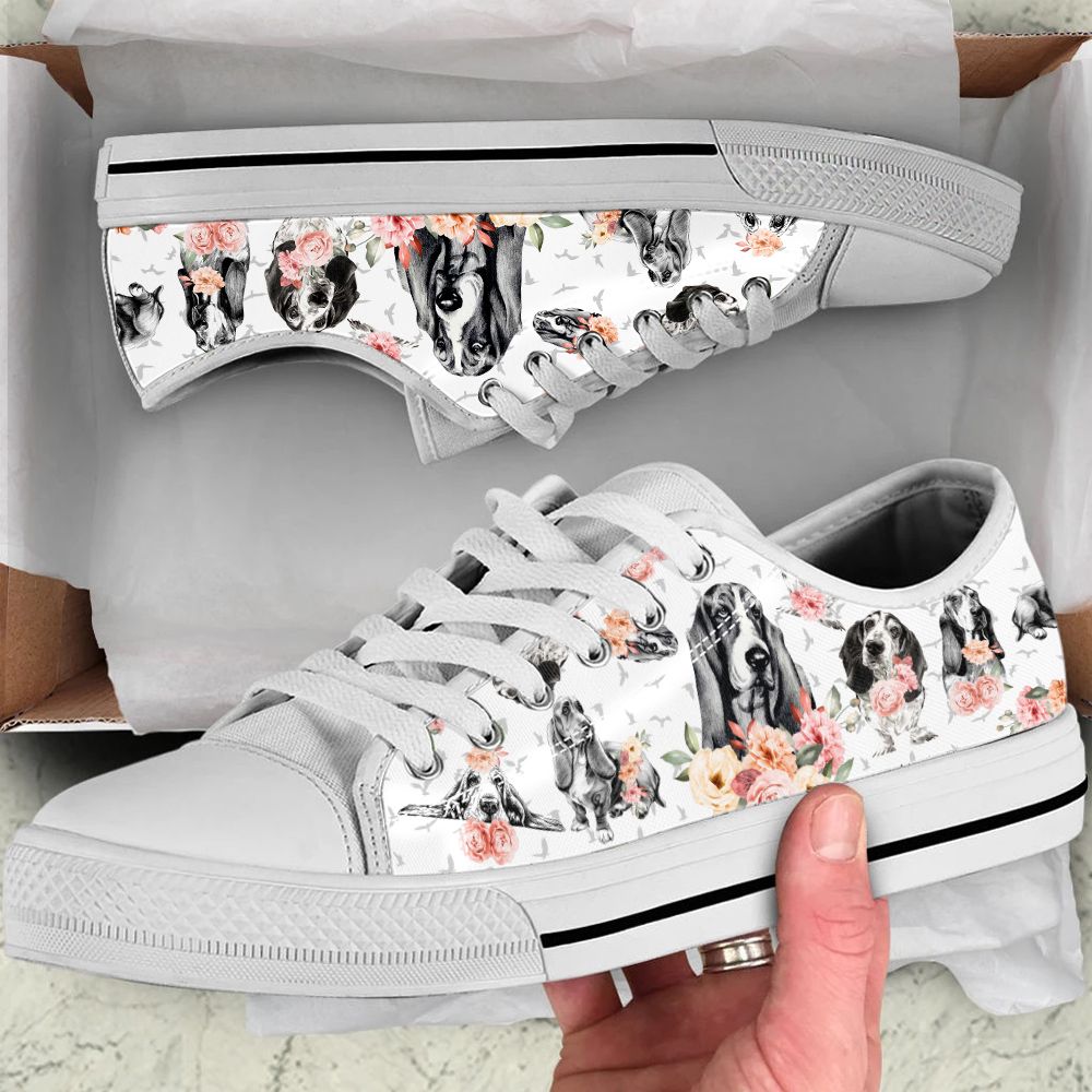 Basset Hound Low Top Shoes 09 NDS0167