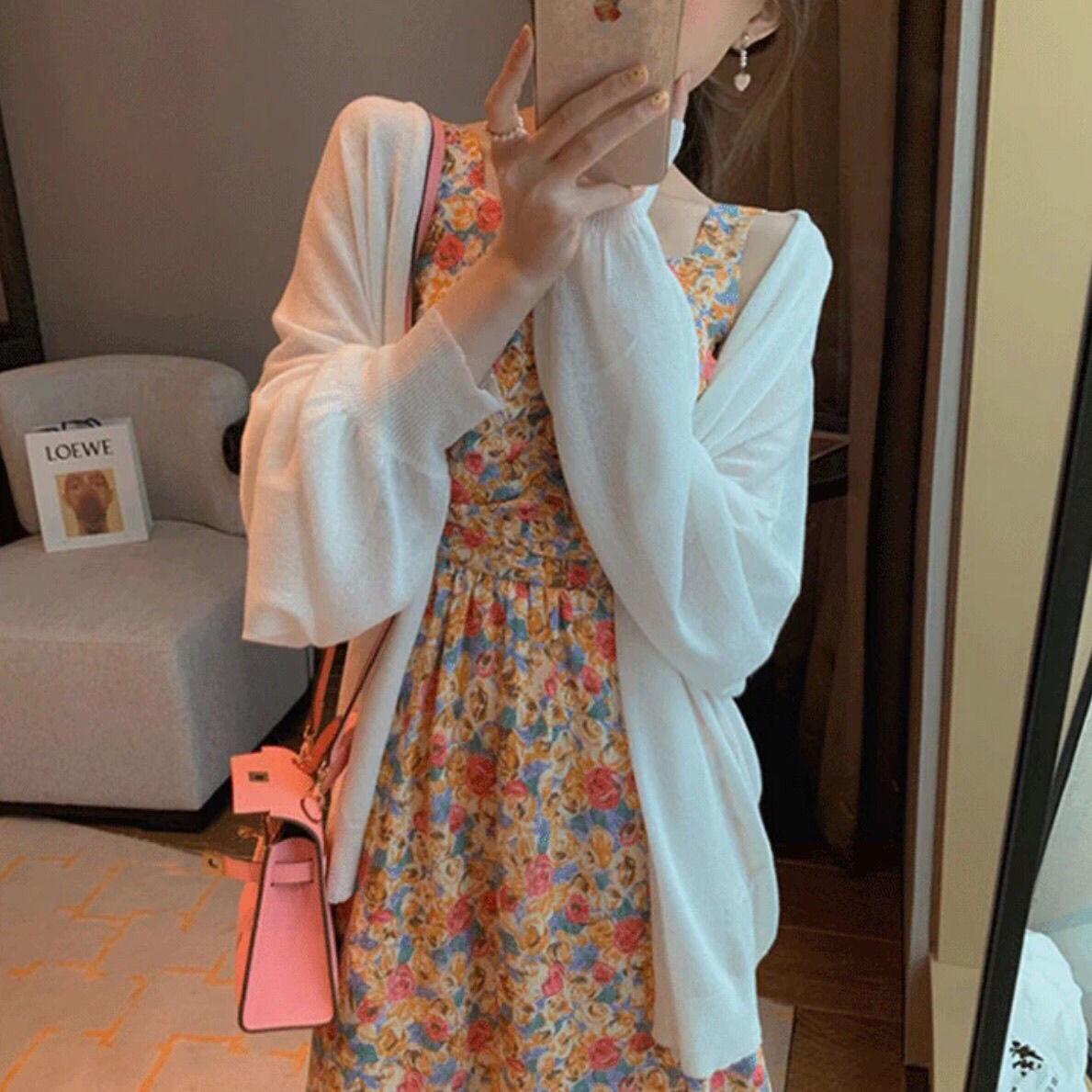 Cardigan Women White Sunscreen Summer Tops New Chic Pink Loose Korean Fashion All-match Streetwear Cute Sweet Knit Long Style alx