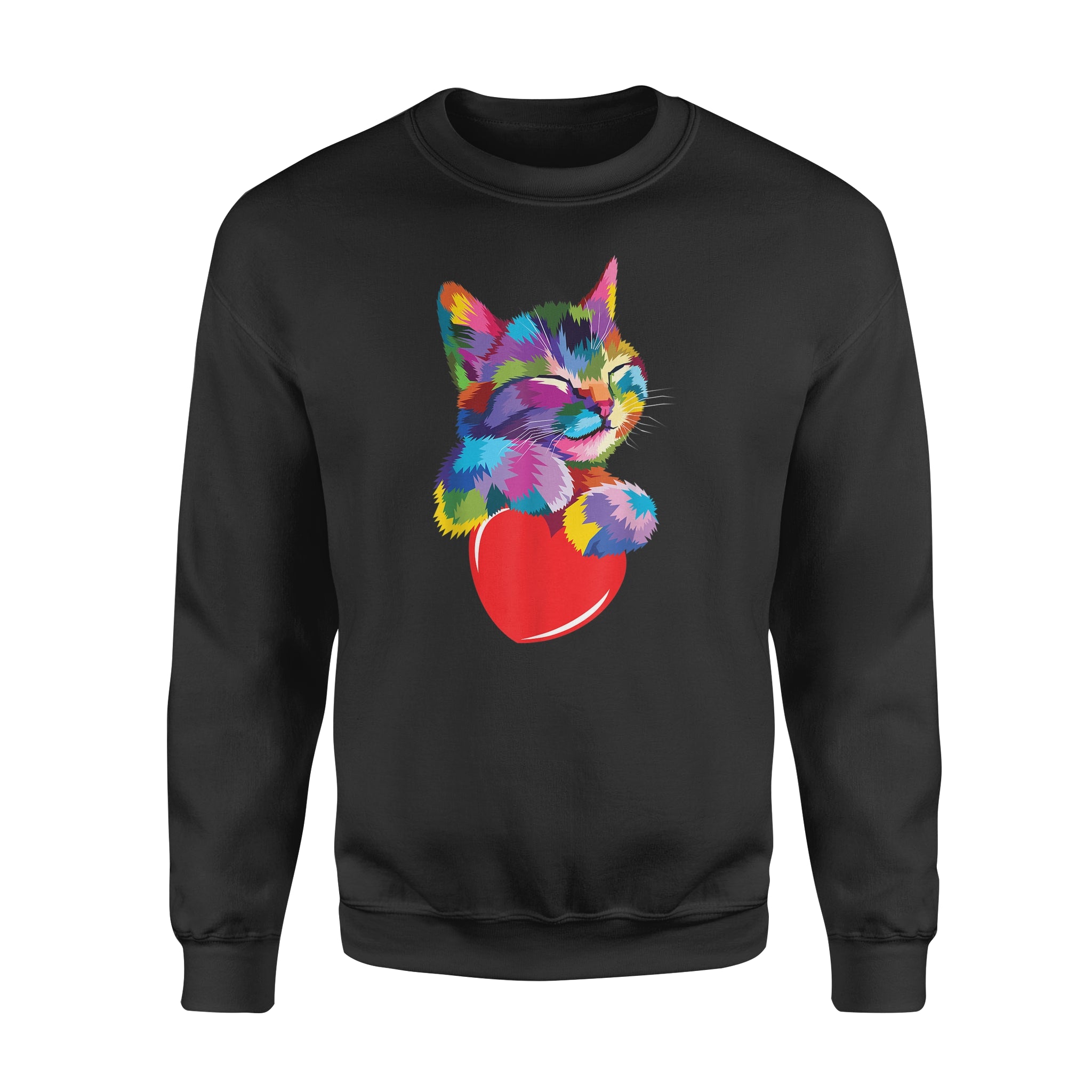 Cute Cat Gift For Kitten Lovers Valentine’s Day – Standard Crew Neck Sweatshirt