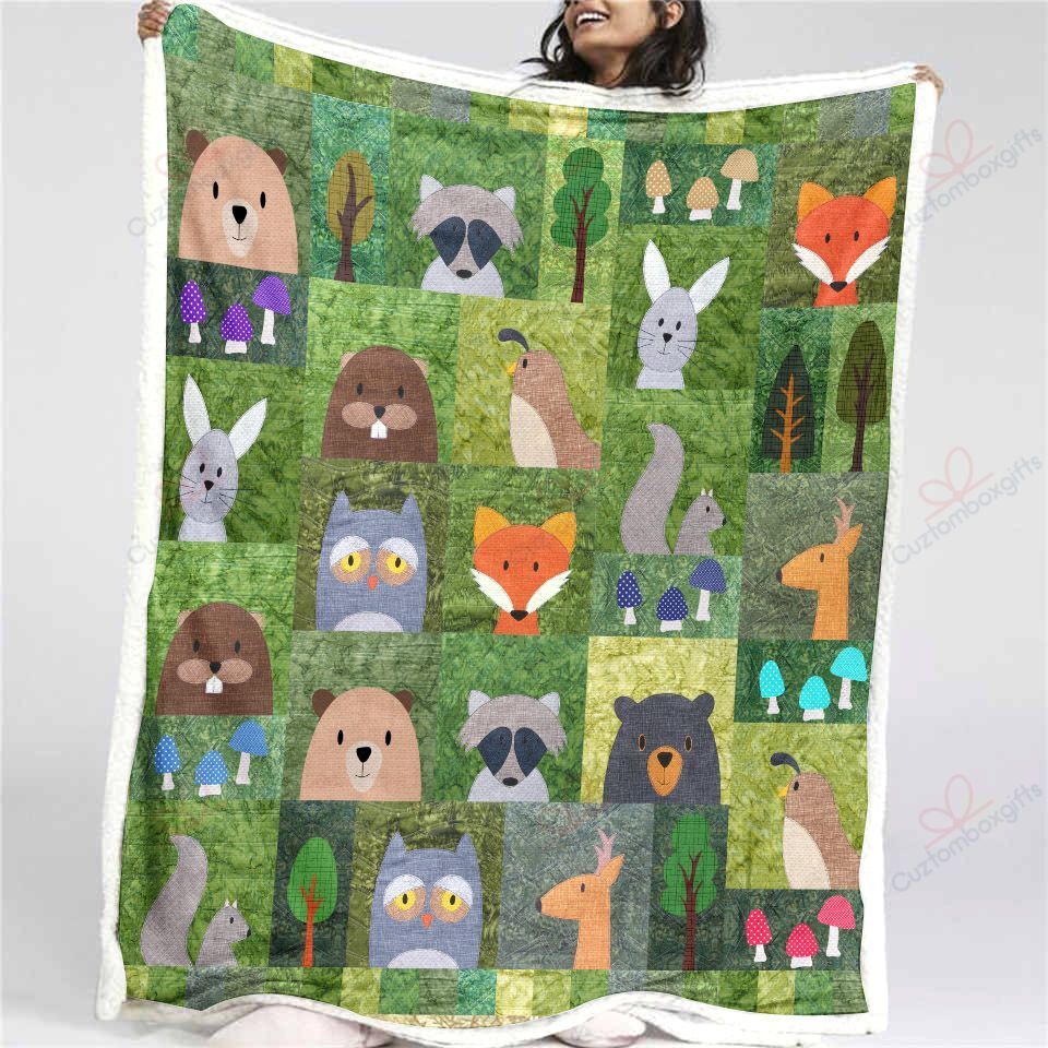 Animal Face GS-LD0709 Fleece Blanket