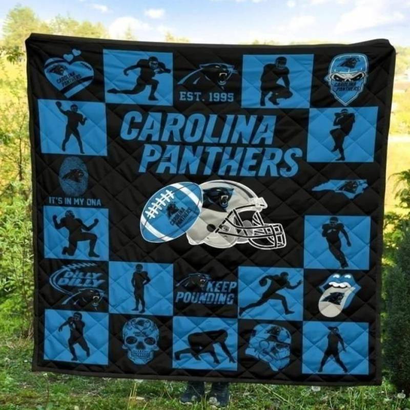 Carolina Panthers Football Quilt Blanket For Fan MN07