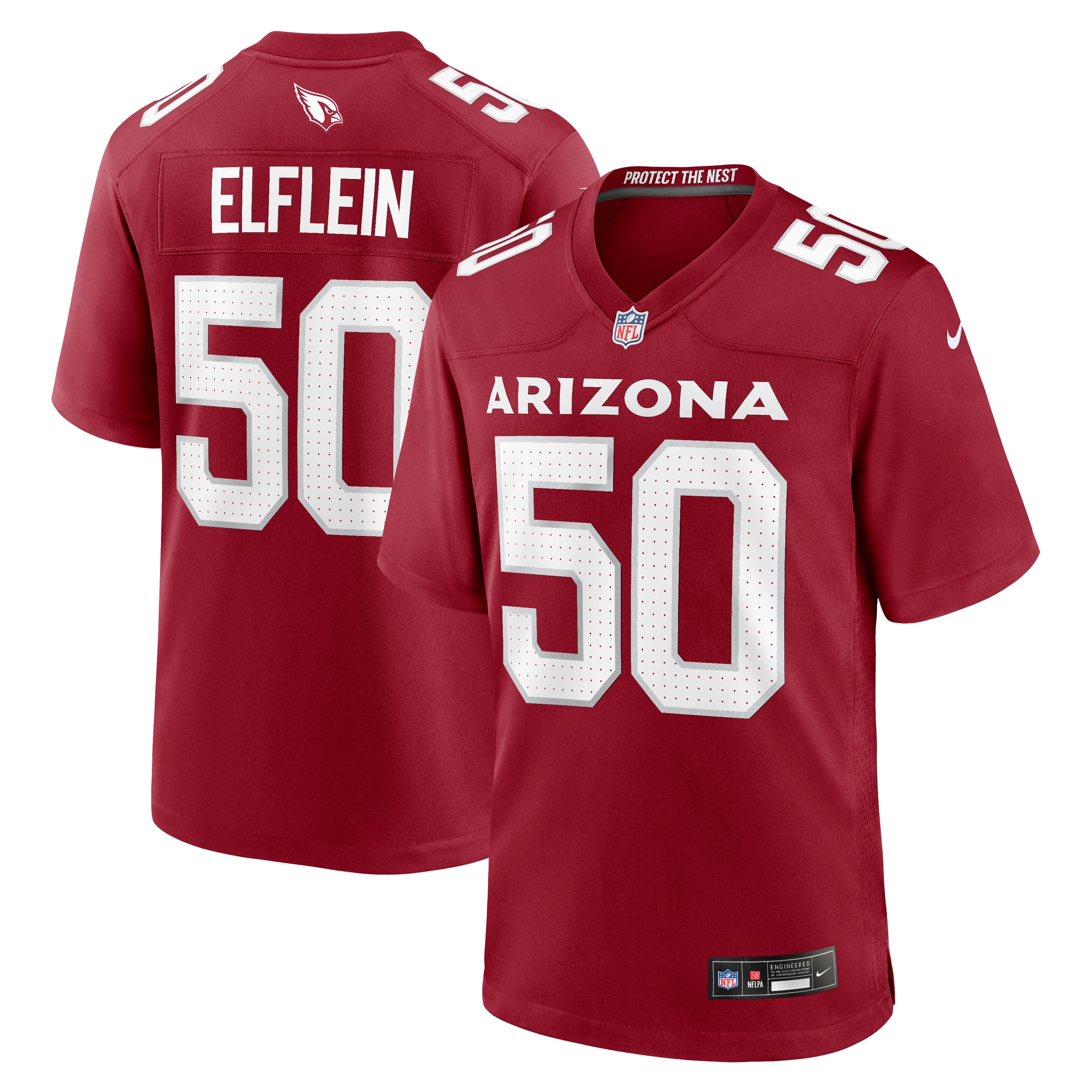 Pat Elflein Arizona Cardinals Team Game Jersey – Cardinal