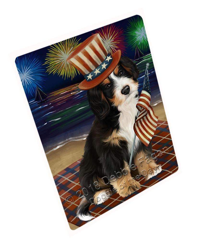 4Th Of July Independence Day Firework Bernedoodle Dog Blanket Blnkt62013