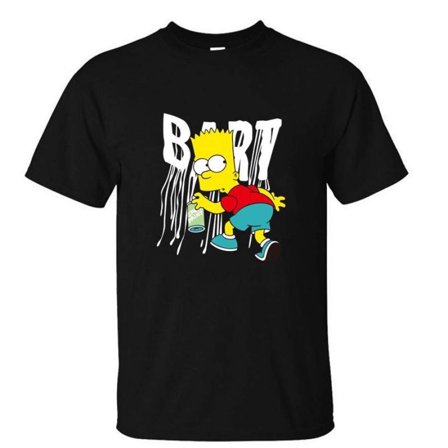 The Simpsons Bart Simpson Spray Paint Tagging Tshirt EmprintsTOP