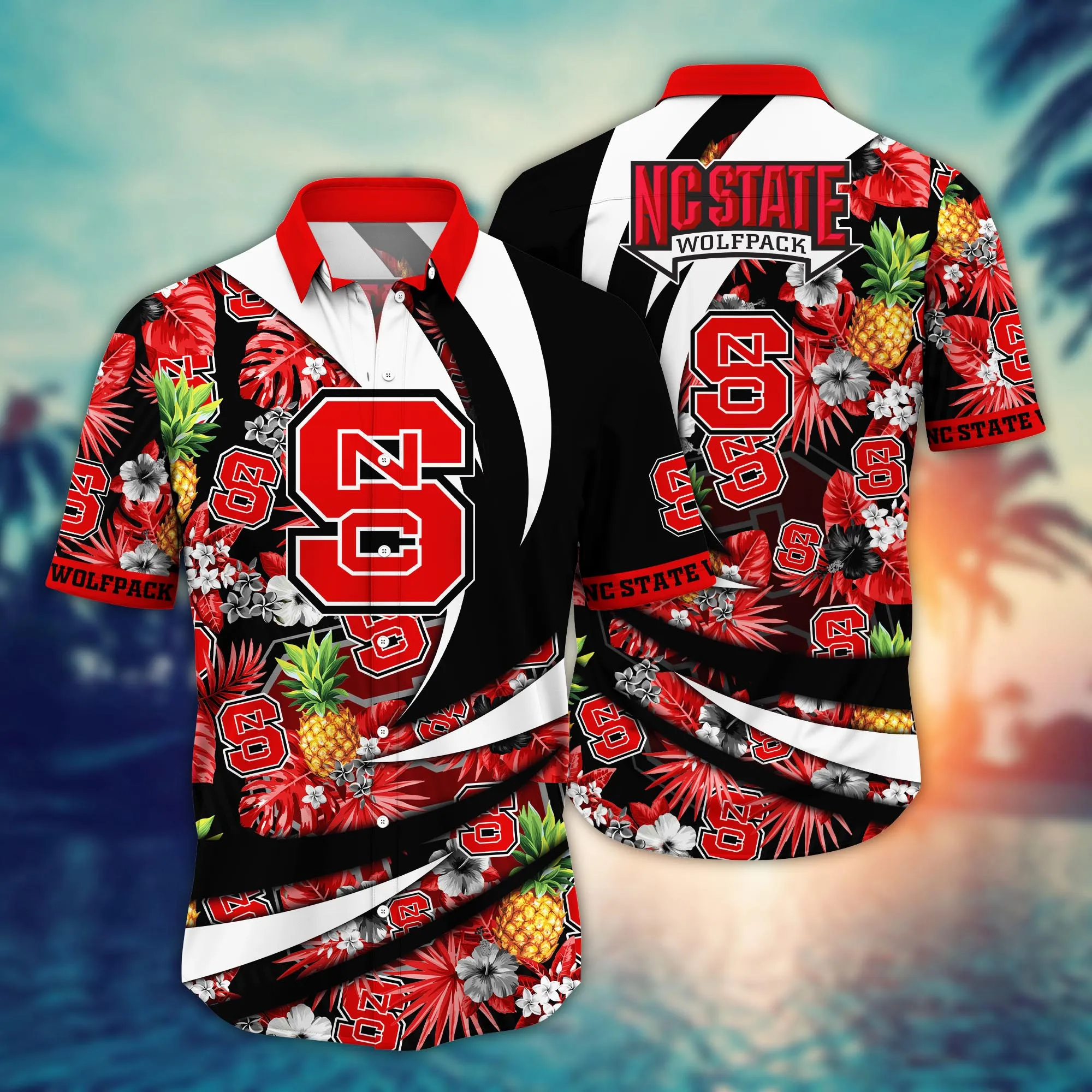 Nc State Wolfpack NCCA Hawaiian Shirt Ice-Cold Drinks Aloha Shirt