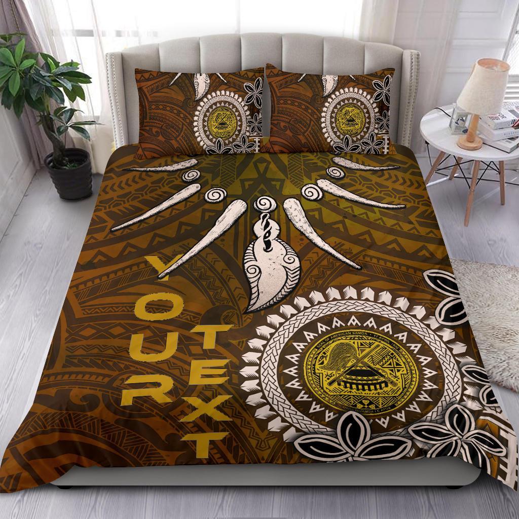 American Samoa Custom Personalised Bedding Set – Polynesian Boar Tusk  – BN39