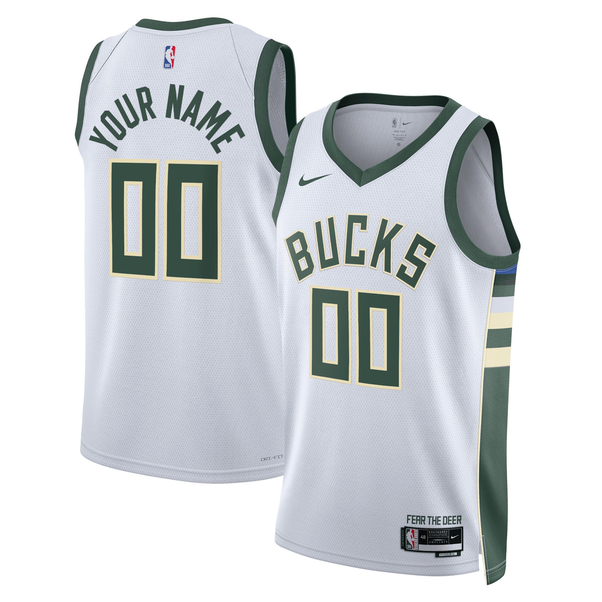 Milwaukee Bucks Unisex Swingman Custom Jersey White – Association Edition