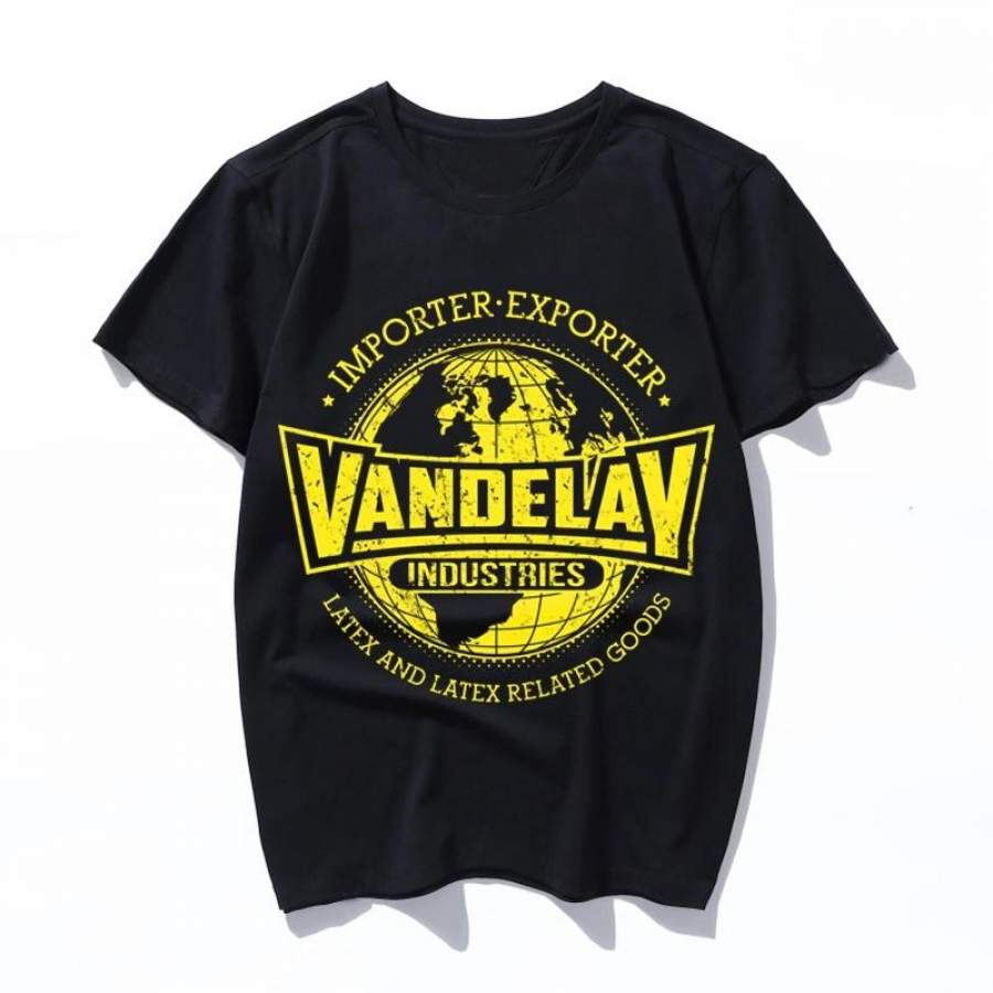 vandelay industries black men t shirt women print t-shirt vintage cotton t-shirt short sleeve streetwear tumblr top XS-3XL