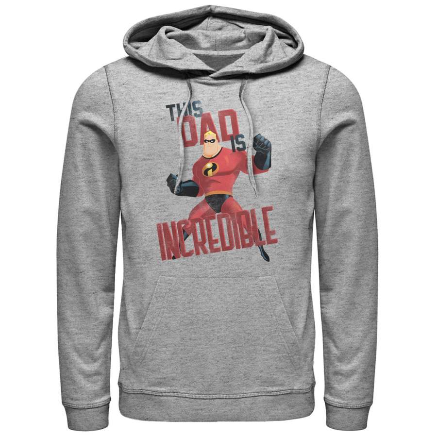 The Incredibles Men’s This Dad is Incredible  Lightweight Hoodie