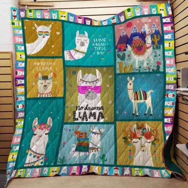 Llama J1501 83o32 3D Quilt Blanket HGM3