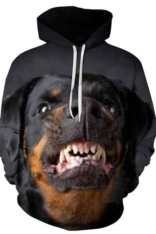 [CITYBARKS] [Hoodie] Animals Dogs Rottweiler Angry