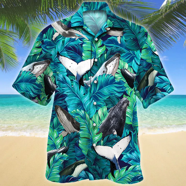 Whale Lovers Gift Hawaiian Shirt 3D Hawaiian Shirt