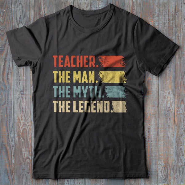 Vintage Retro Teacher The Man The Myth The Legend Gift Standard/Premium T-Shirt