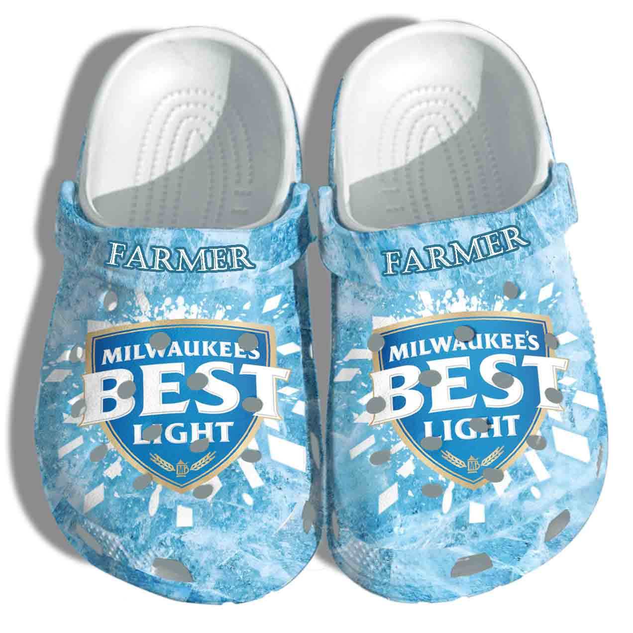 Custom Tex Milwaukees Best Light Blue Clogs Shoes