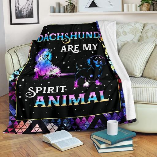 Pugs Are My Spirit Animal Flecee Blanket Personalized Gift