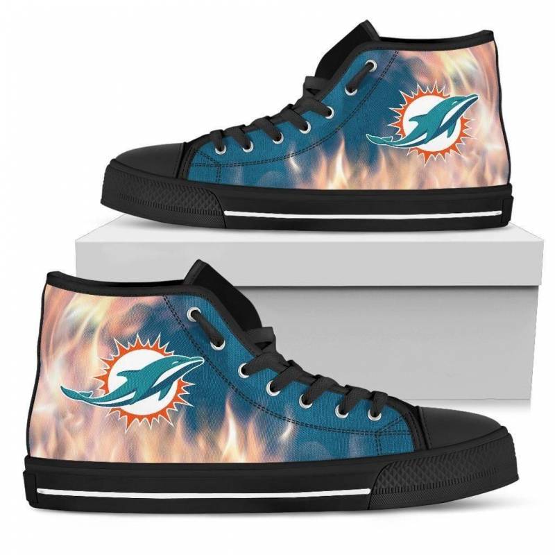 Fighting Like Fire Miami Dolphins High Top Shoes #427