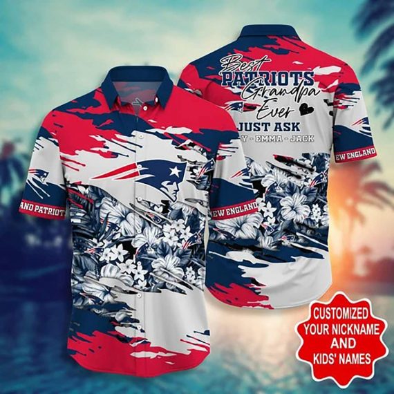 New England Patriots Pesonalized Hawaiian Shirt Aloha Beach Holiday Ha12152