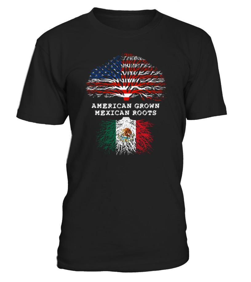 American Grown Mexican Roots T shirts C-412ZF