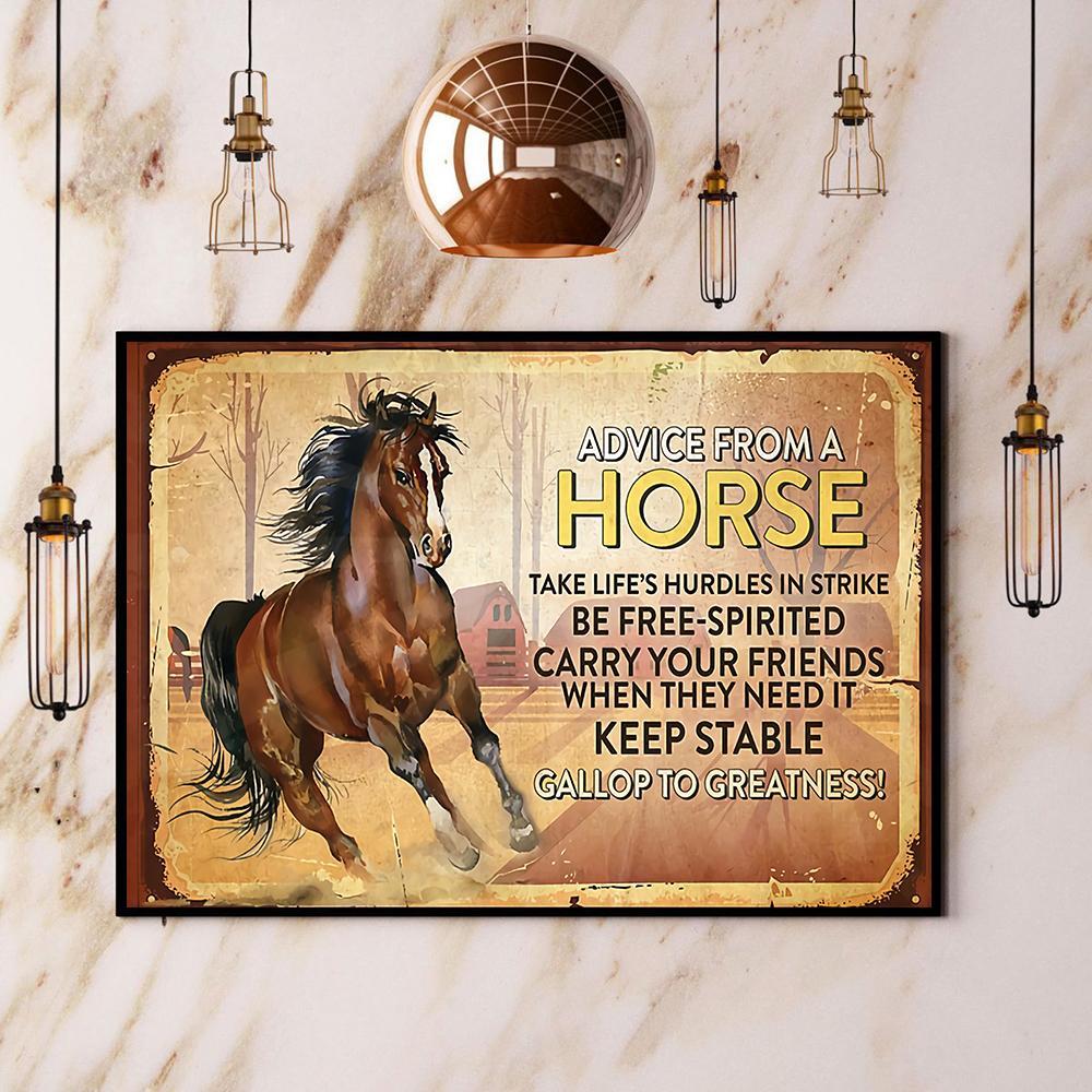 Advice From A Horse Keep Stable Poster No Frame - Poster Art Design