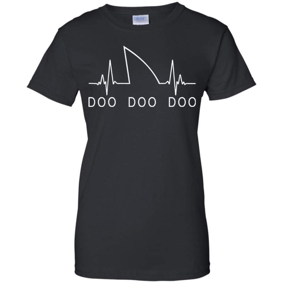 Shark Heartbeat for Shark Lovers – Shark doo doo doo Ladies’ T-Shirt