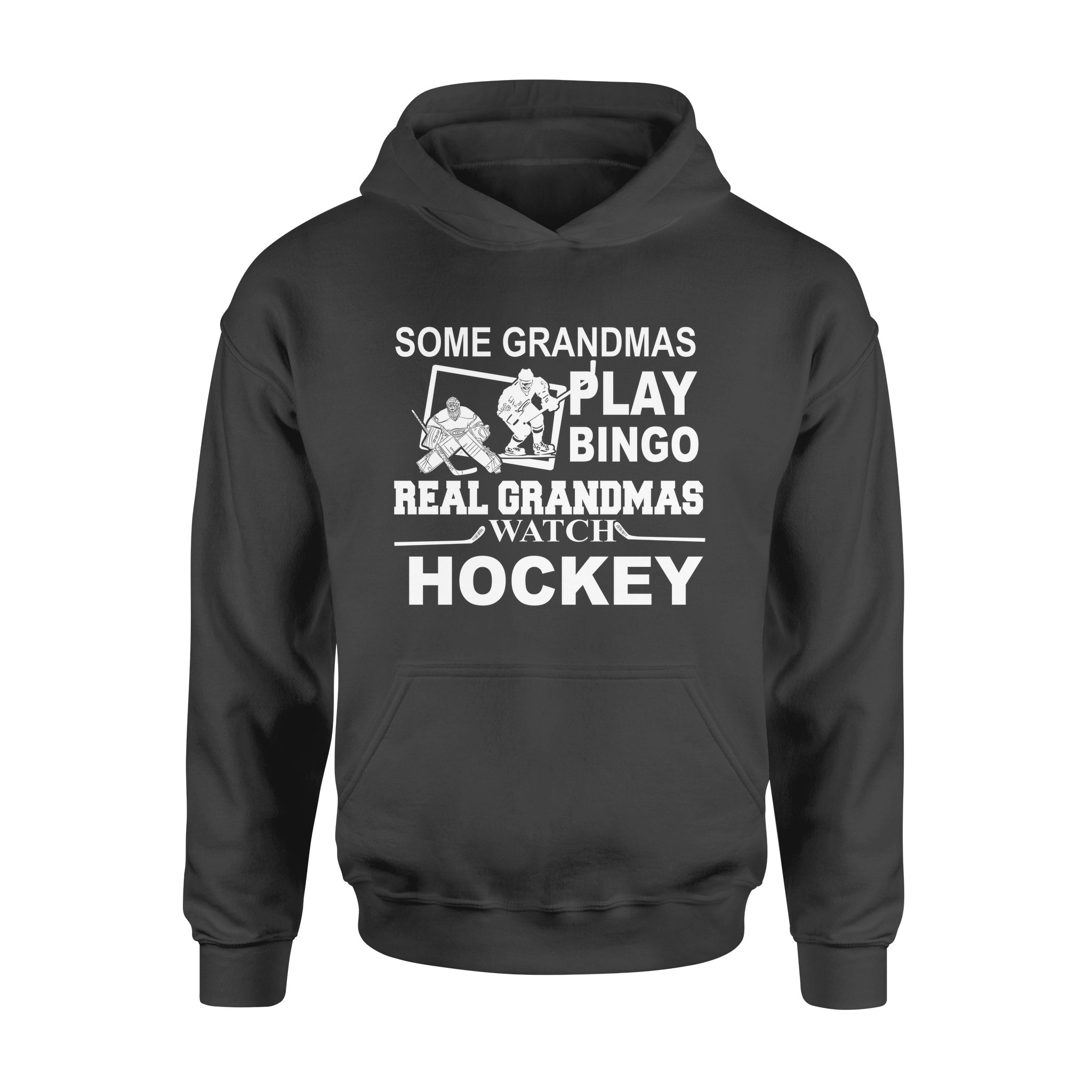 Some Grandmas Play Bingo Real Grandmas Watch Hockey Gift – Premium Hoodie