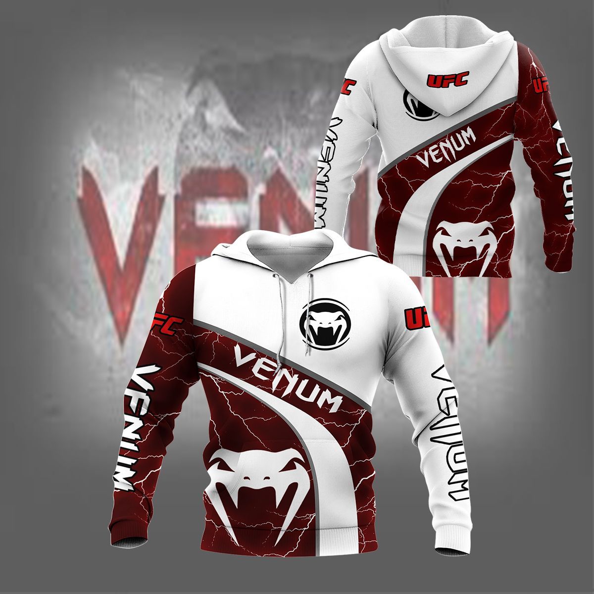 3D All Over Printed Venum NTH- HT Shirts Ver 3 (Red)