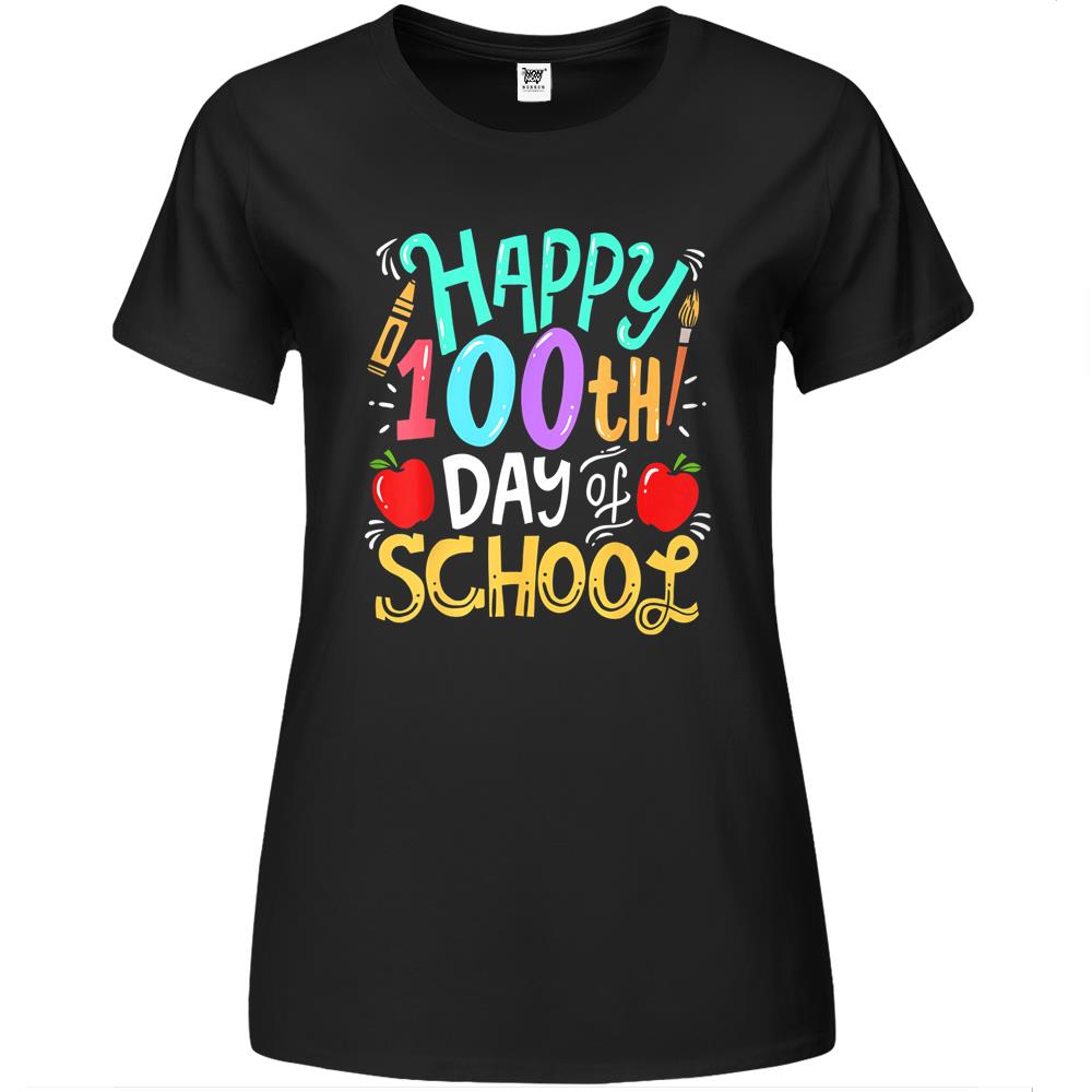 100 Days Of School Teacher Gift Premium Womens T Shirts