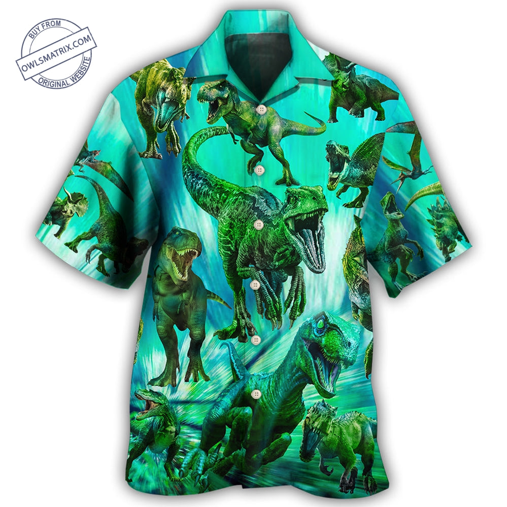 Dinosaur Running Cool Style Hawaii Shirt Ha100626